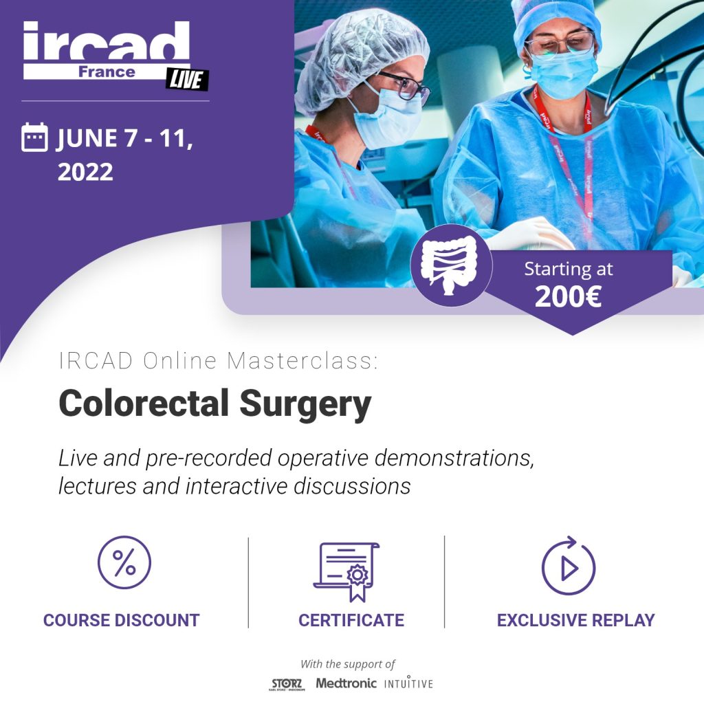 IRCAD Masterclass – Colorectal surgery (package Laparoscopic and transanal colorectal surgery)