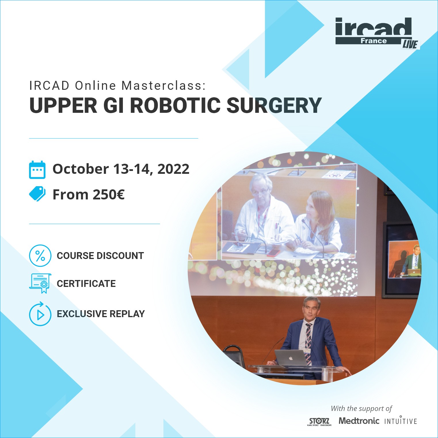 IRCAD Masterclass – Upper GI robotic surgery (package)