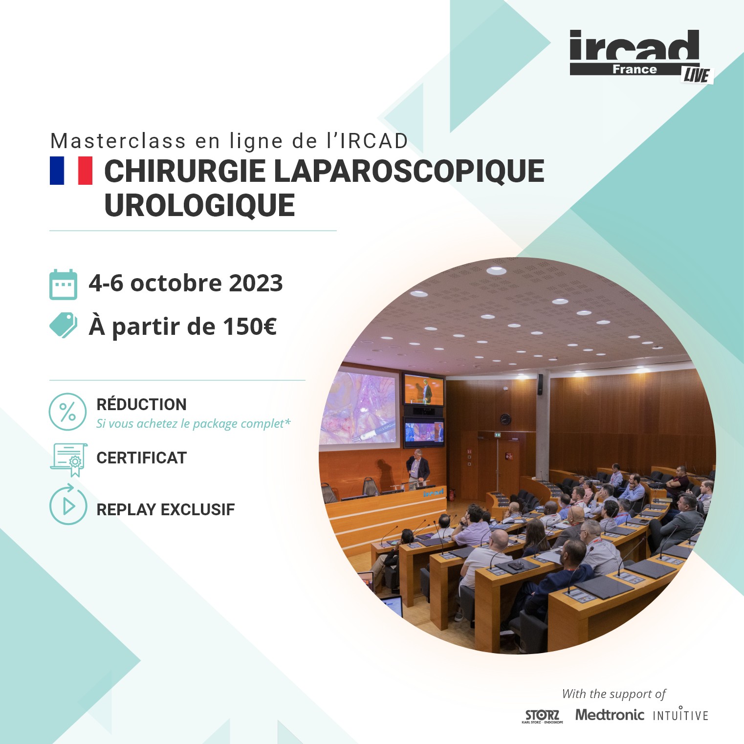 IRCAD Online Masterclass – Chirurgie Laparoscopique Urologique (package)