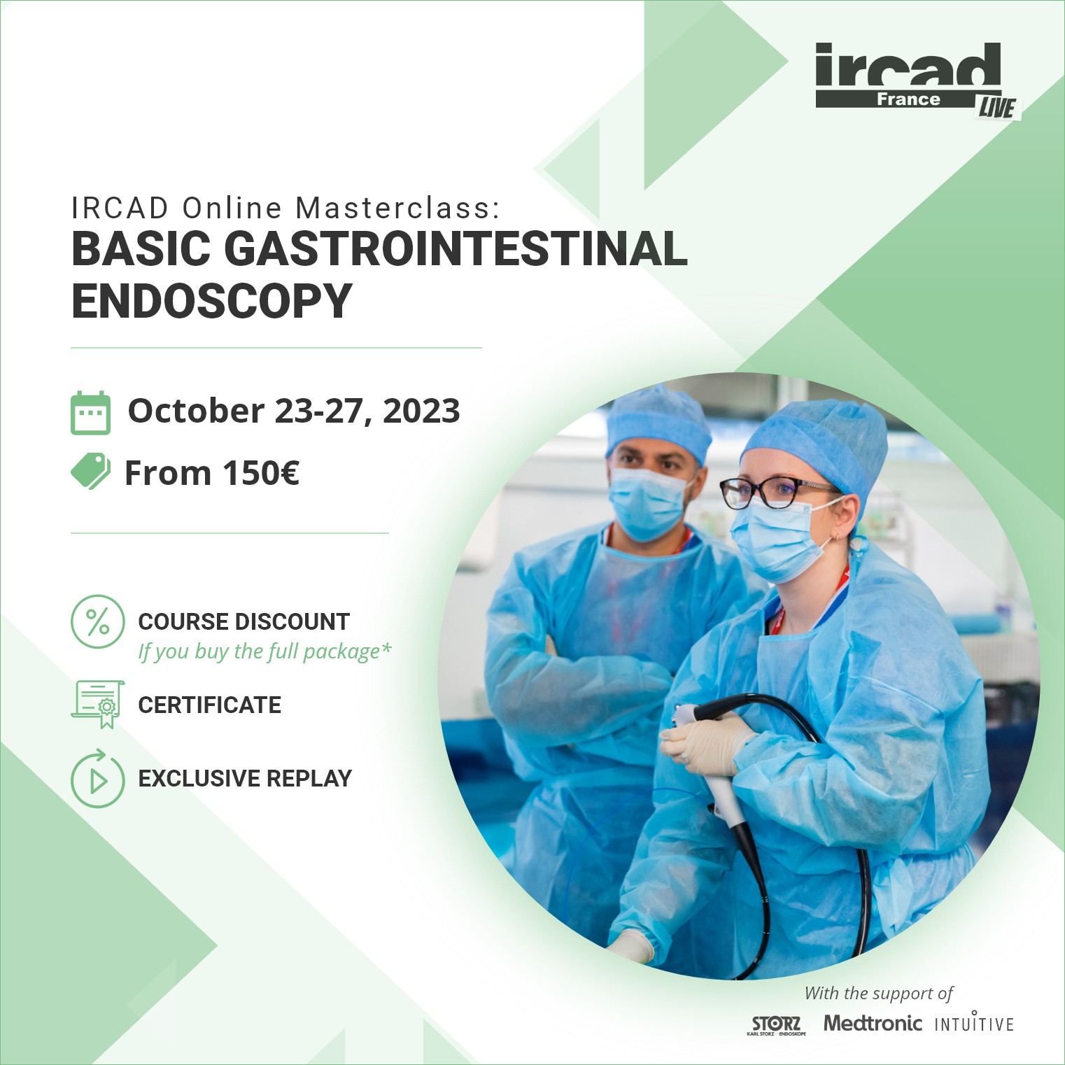 IRCAD Online Masterclass – Basic gastrointestinal endoscopy (package)