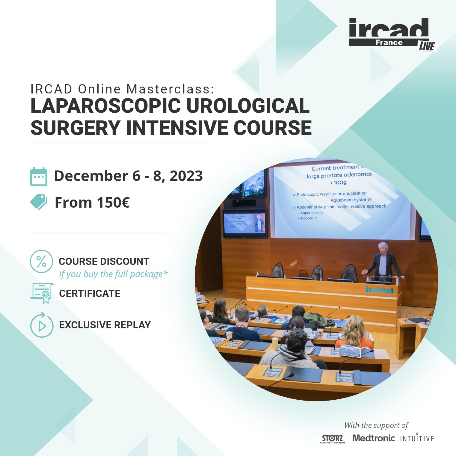 IRCAD Masterclass – Laparoscopic Urological Surgery – PACKAGE