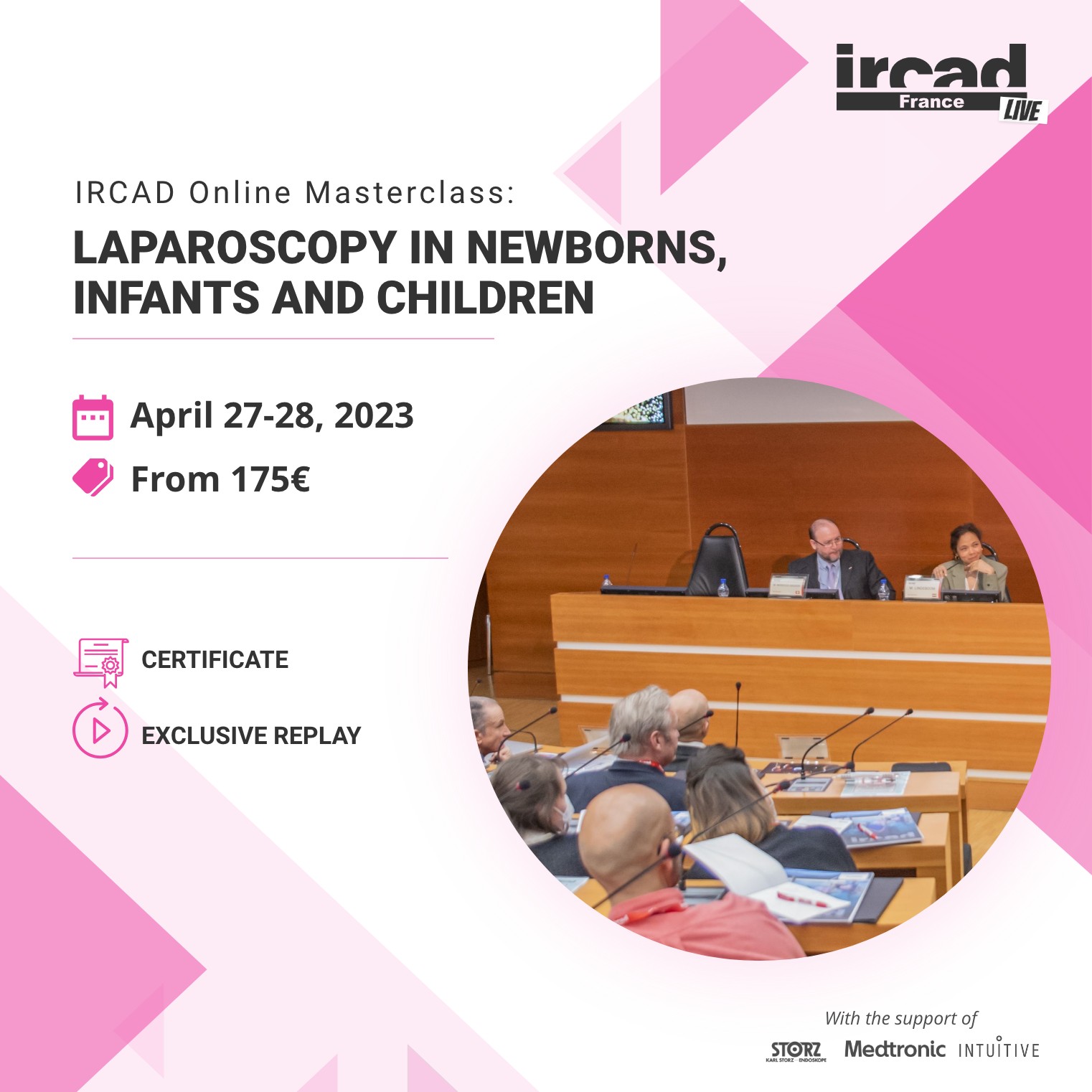 IRCAD Online Masterclass – Pediatric surgery (package)