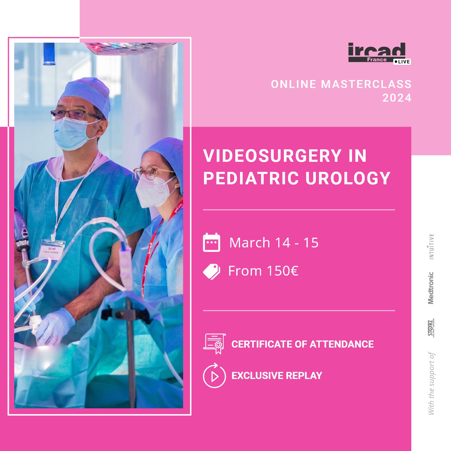 IRCAD Online Masterclass – Videosurgery in Pediatric Urology – Package