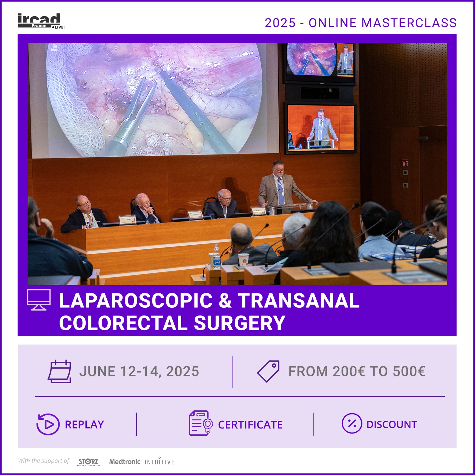 IRCAD Masterclass – Colorectal surgery (package)