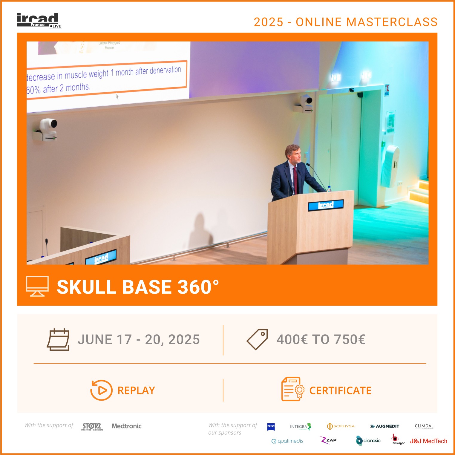 IRCAD Online Masterclass –  Skull Base 360-degree (package)