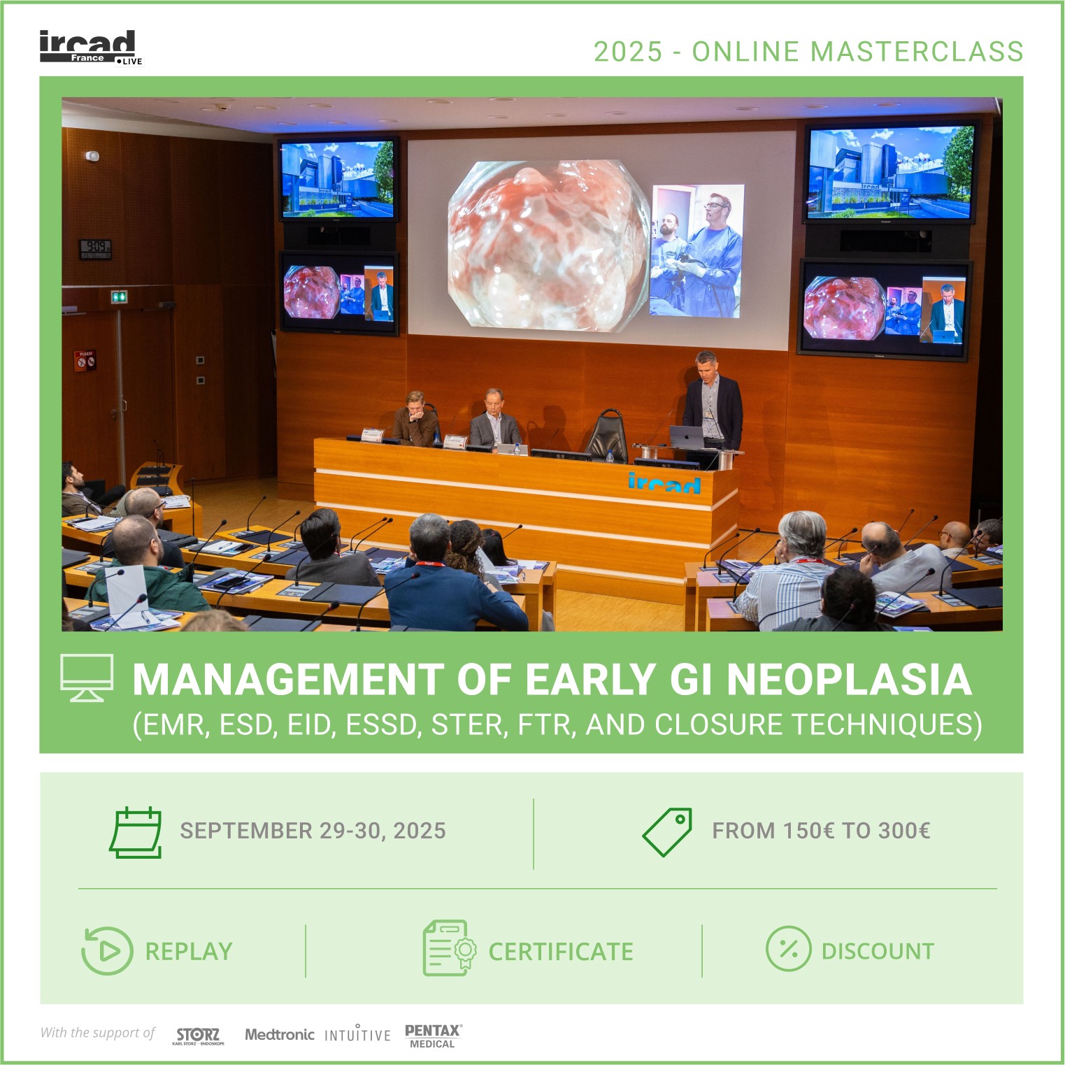 IRCAD Online Masterclass – Management of early GI neoplasia (package)