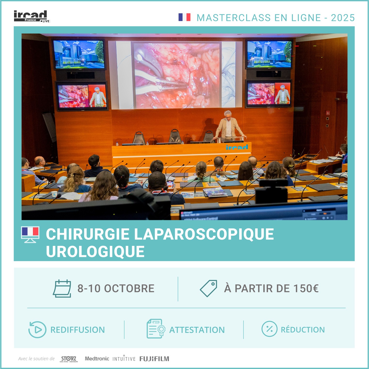IRCAD Online Masterclass – Chirurgie Laparoscopique Urologique (package)