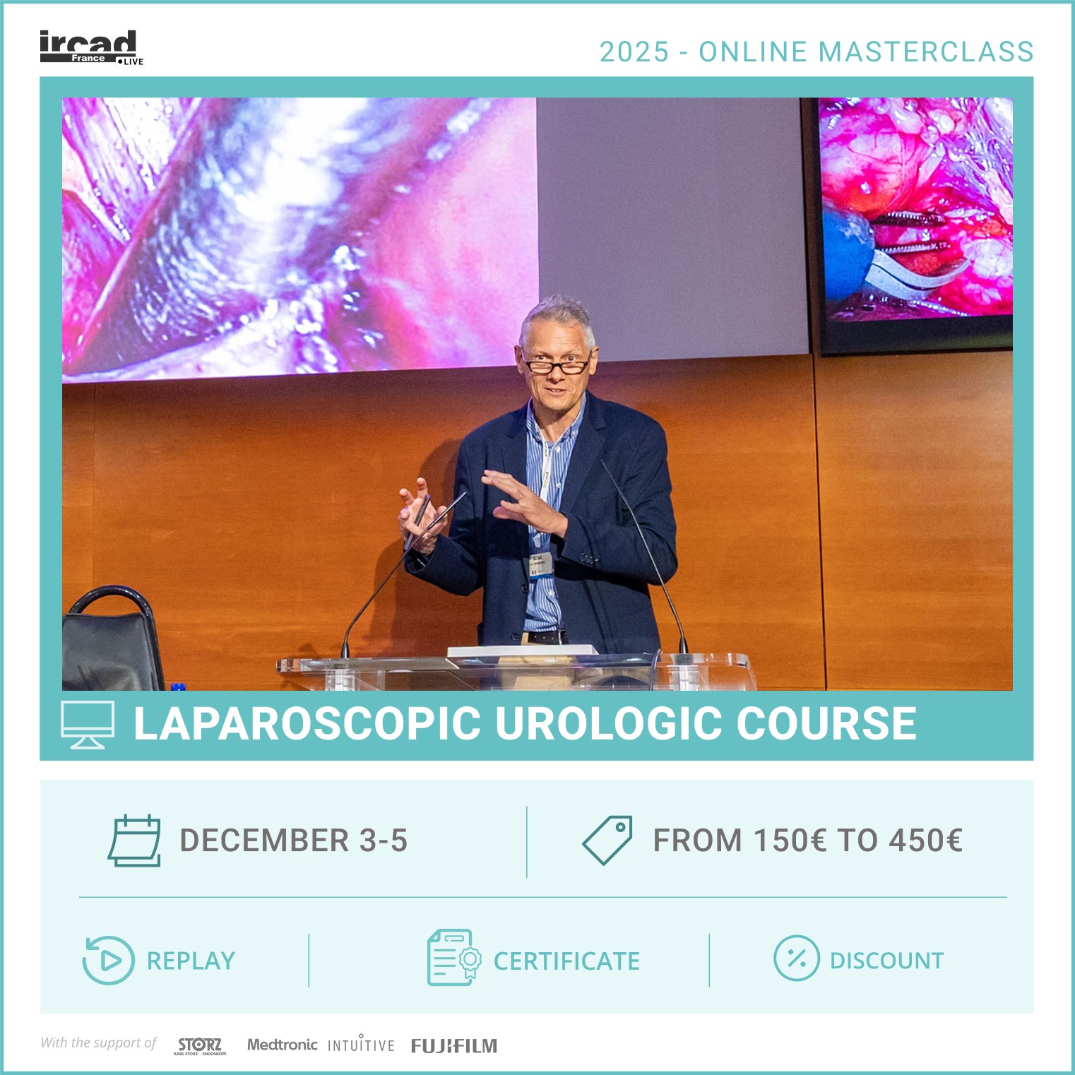 IRCAD Online Masterclass – Laparoscopic Urologic Surgery (package)