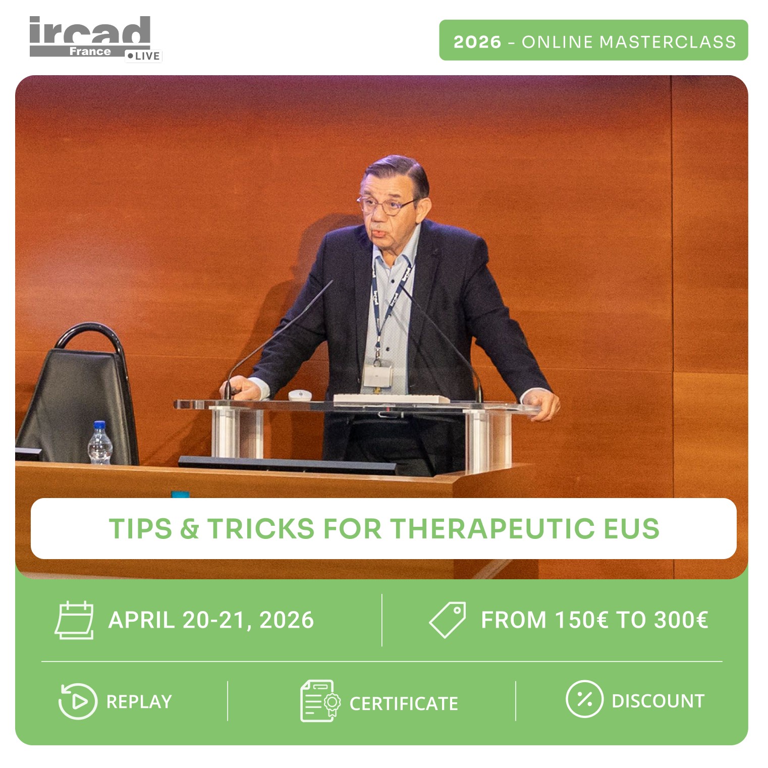 IRCAD Masterclass – Tips & tricks for therapeutic EUS (package)