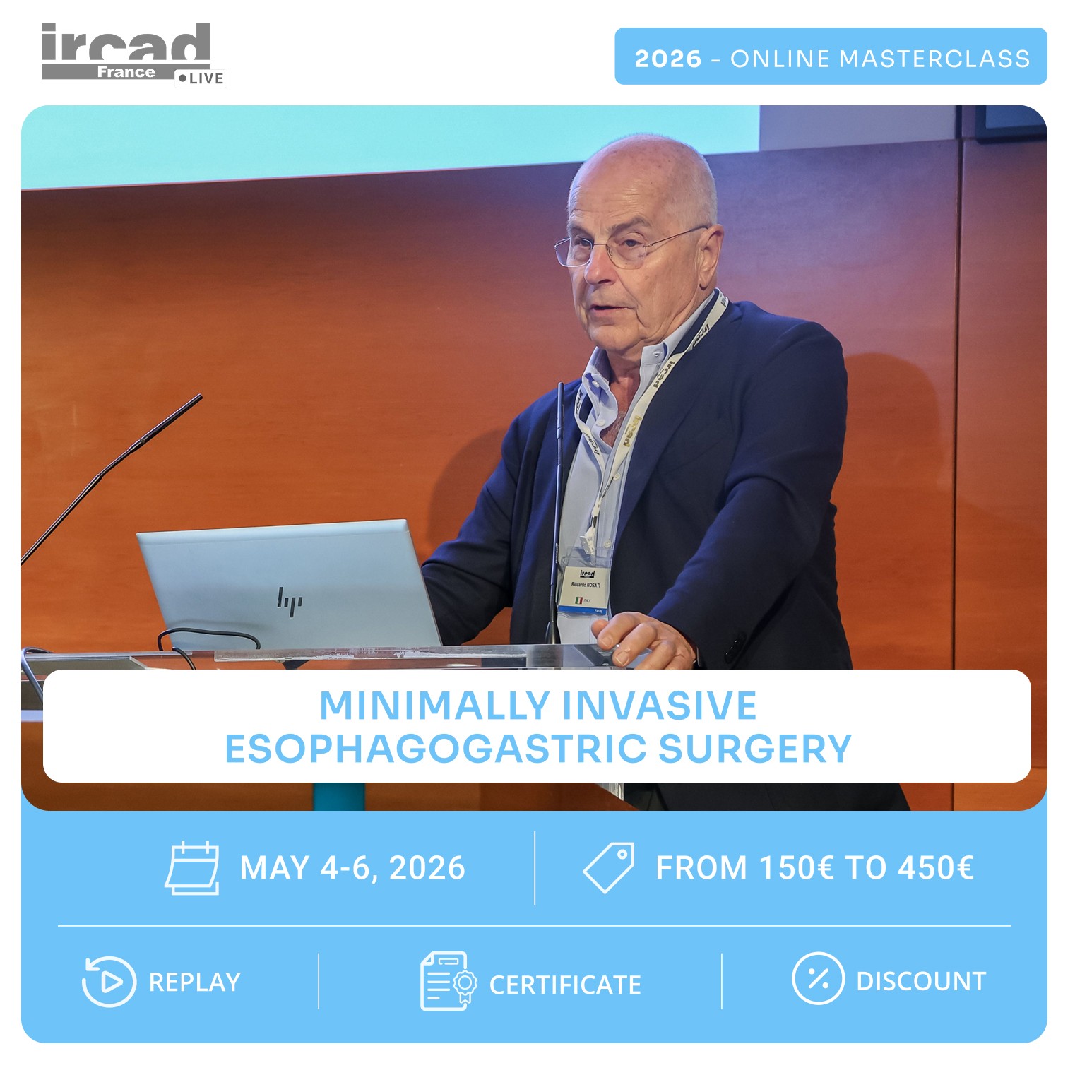 IRCAD Masterclass – Esophagogastric Surgery (package)