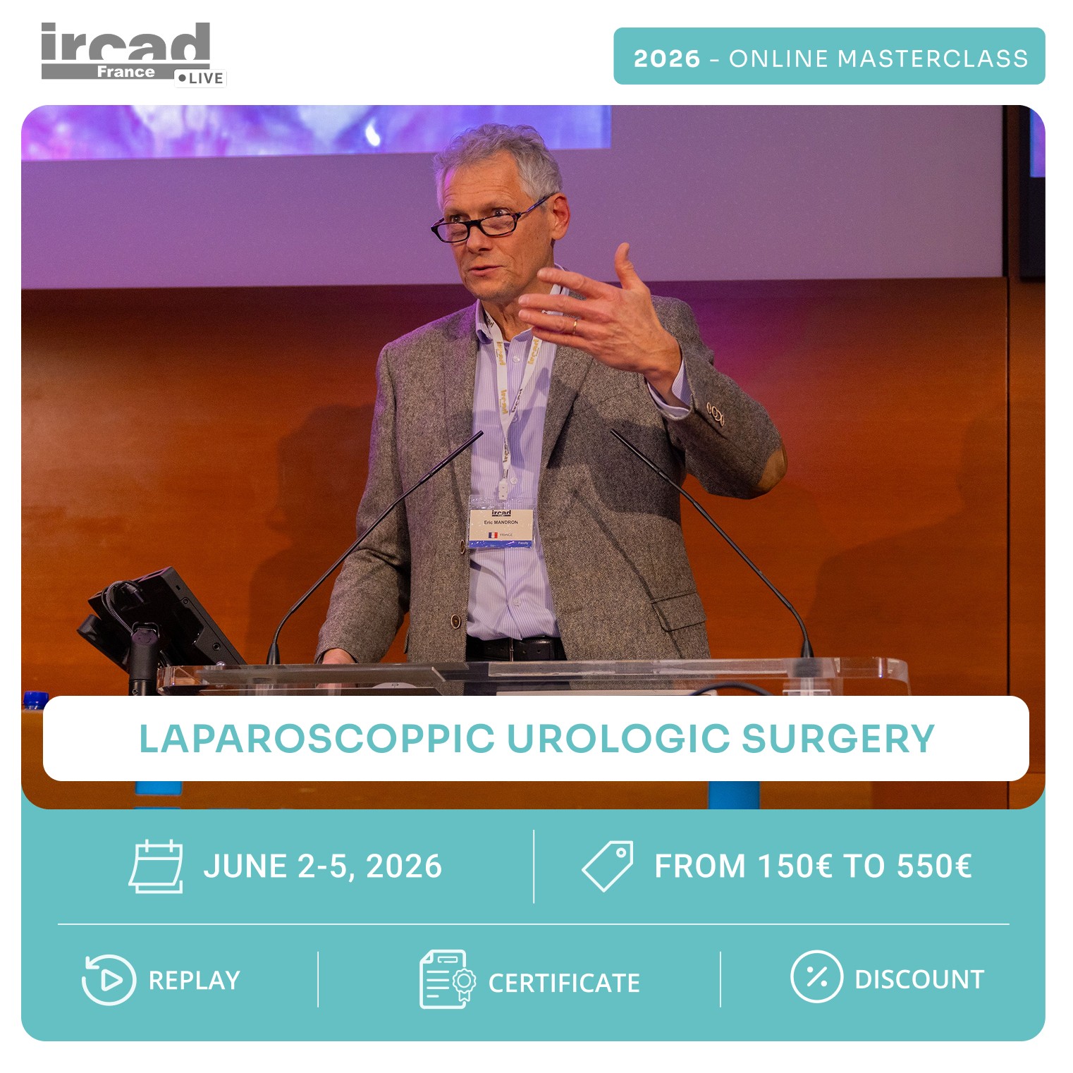 IRCAD Online Masterclass – Laparoscopic Urologic Surgery (package)