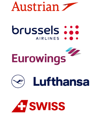 Luftansa, brussels airlines, Eurowings, Austrian Airlines, SWISS